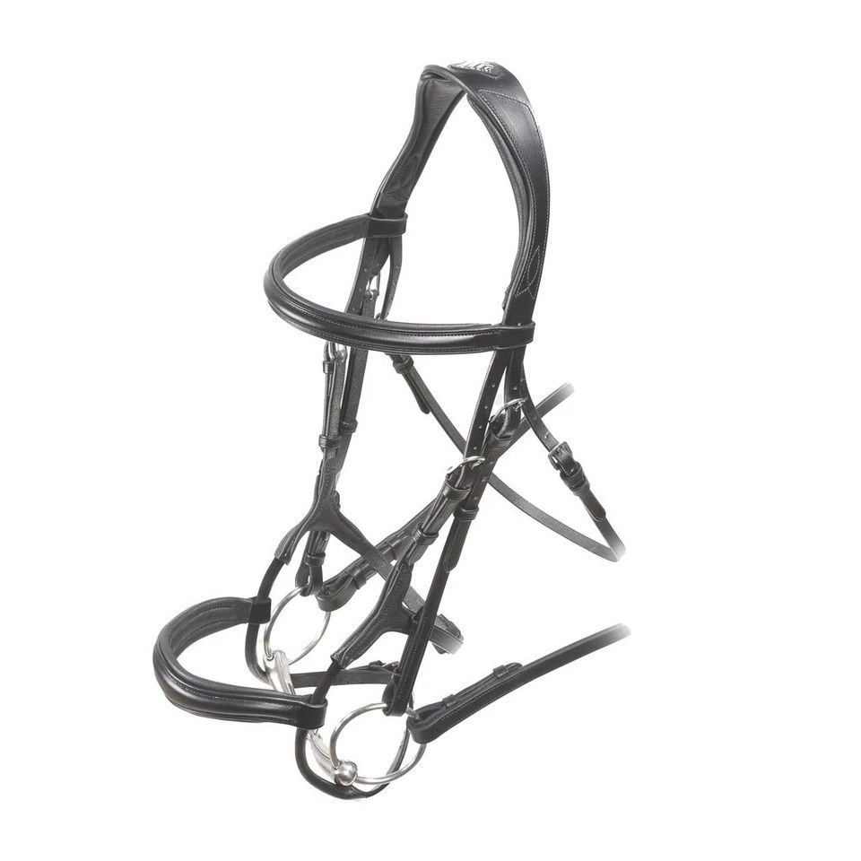 Velociti Rolled Padded Cavesson Bridle Black 4 Velociti Rolled Padded Cavesson Bridle Black - Image 2