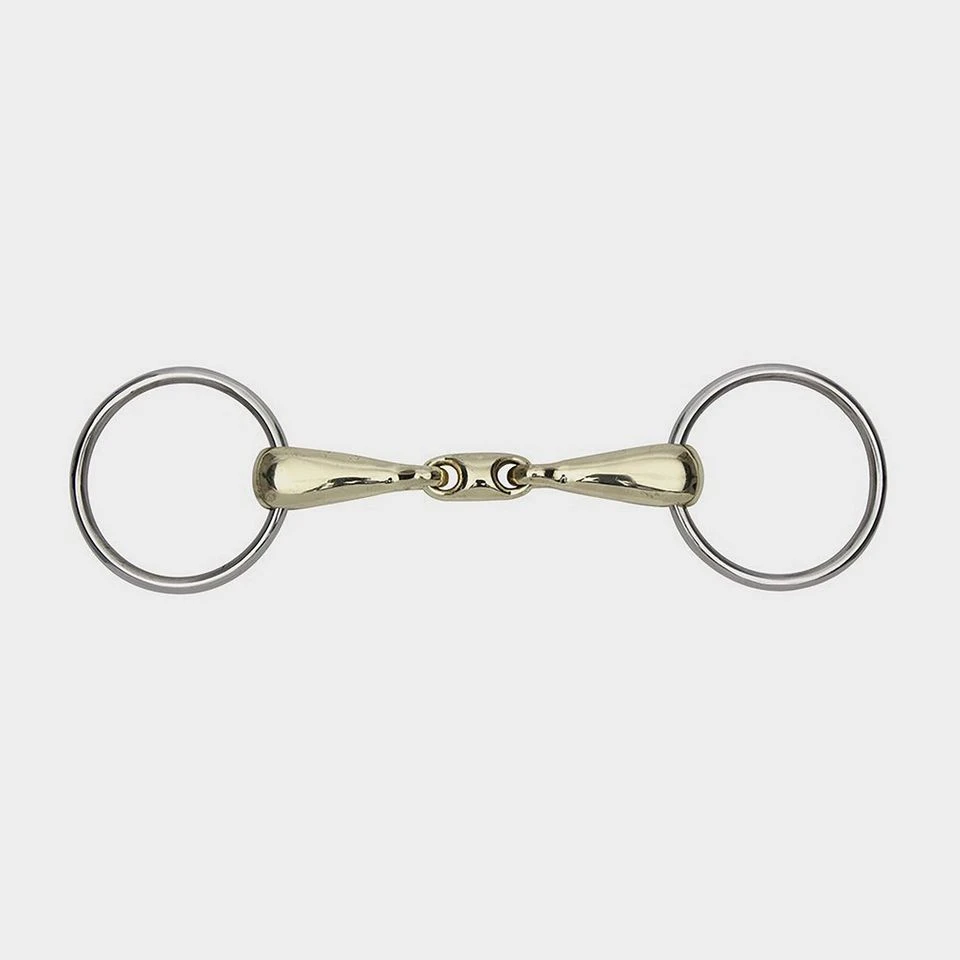 Brass Alloy Training Bit Loose Ring Snaffle 18mm Mouthpiece 3 Brass Alloy Training Bit Loose Ring Snaffle 18mm Mouthpiece