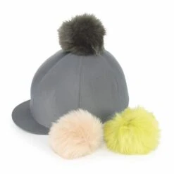 Switch It Pom Pom Hat Cover Charcoal -Horse Riding Equipment Store go 478266 z