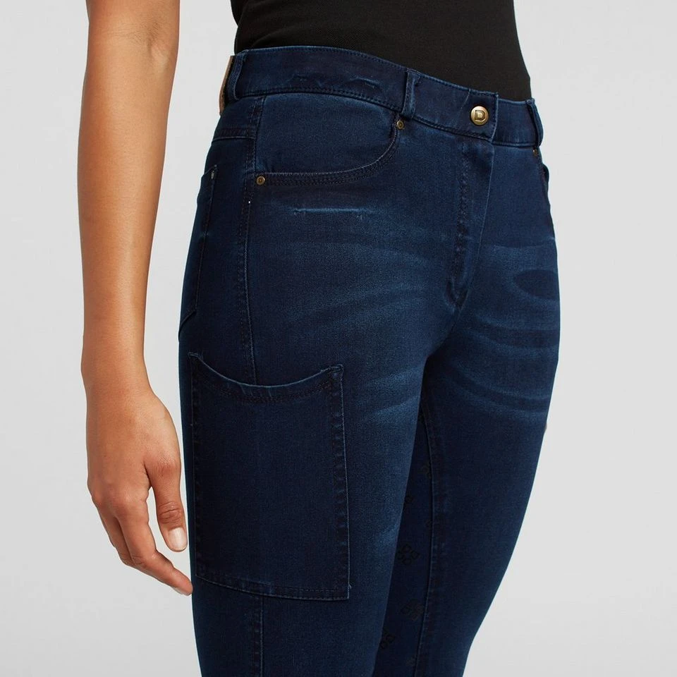 Dublin Shona Full Grip Silicone Print Denim Breeches 6 Dublin Shona Full Grip Silicone Print Denim Breeches - Image 4