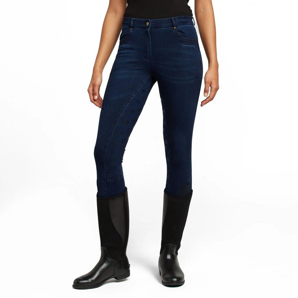 Dublin Shona Full Grip Silicone Print Denim Breeches 10 Dublin Shona Full Grip Silicone Print Denim Breeches - Image 8