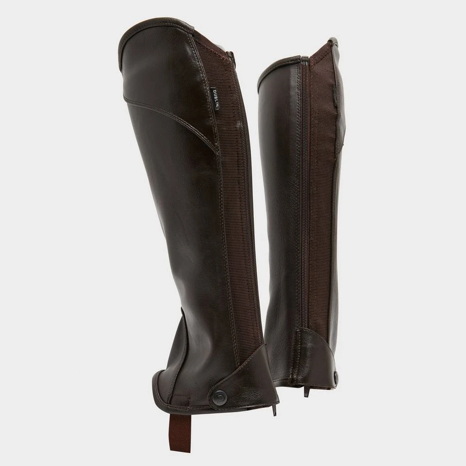 Dublin Childs Stretch Fit Half Chaps Brown 5 Dublin Childs Stretch Fit Half Chaps Brown - Image 3
