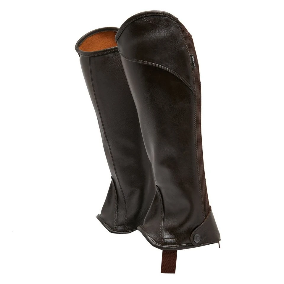 Dublin Childs Stretch Fit Half Chaps Brown 8 Dublin Childs Stretch Fit Half Chaps Brown - Image 6