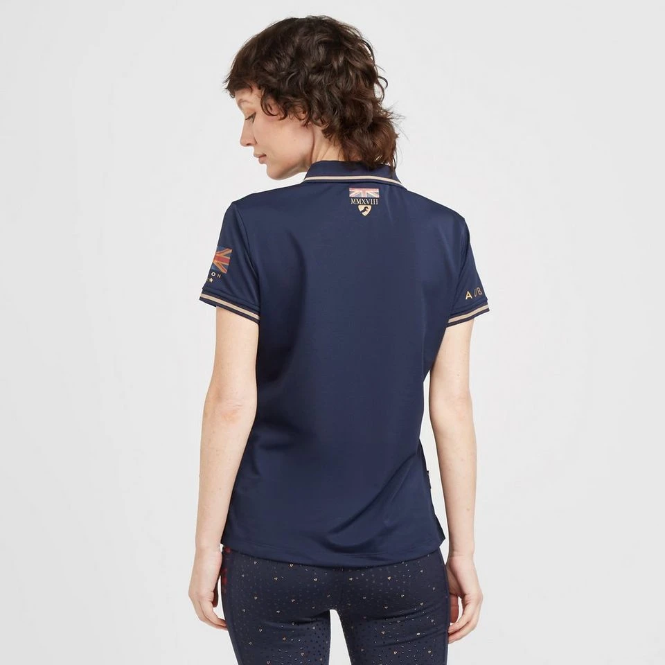 Ladies Team Tech Polo Shirt Navy 4 Ladies Team Tech Polo Shirt Navy - Image 2