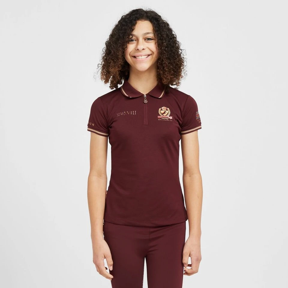 Childs Team Tech Polo Shirt Burgundy 3 Childs Team Tech Polo Shirt Burgundy