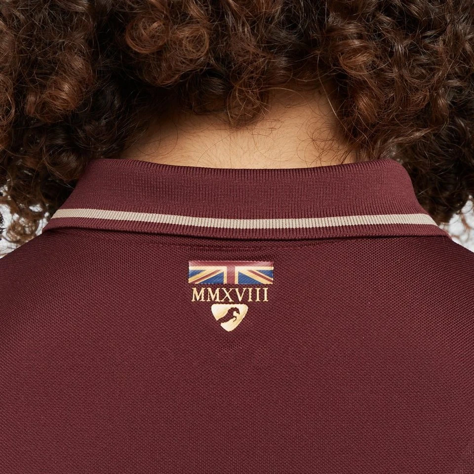 Childs Team Tech Polo Shirt Burgundy 9 Childs Team Tech Polo Shirt Burgundy - Image 7