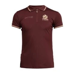 Childs Team Tech Polo Shirt Burgundy 18 Childs Team Tech Polo Shirt Burgundy -Horse Riding Equipment Store go 517287 u