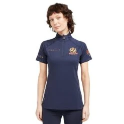 Ladies Team Short Sleeve Base Layer Navy -Horse Riding Equipment Store go 517290 z