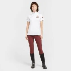 Ladies Team Short Sleeve Base Layer White -Horse Riding Equipment Store go 517291 c