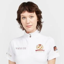 Ladies Team Short Sleeve Base Layer White -Horse Riding Equipment Store go 517291 e