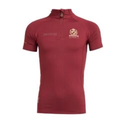 Childs Team Short Sleeve Base Layer Burgundy -Horse Riding Equipment Store go 517293 u