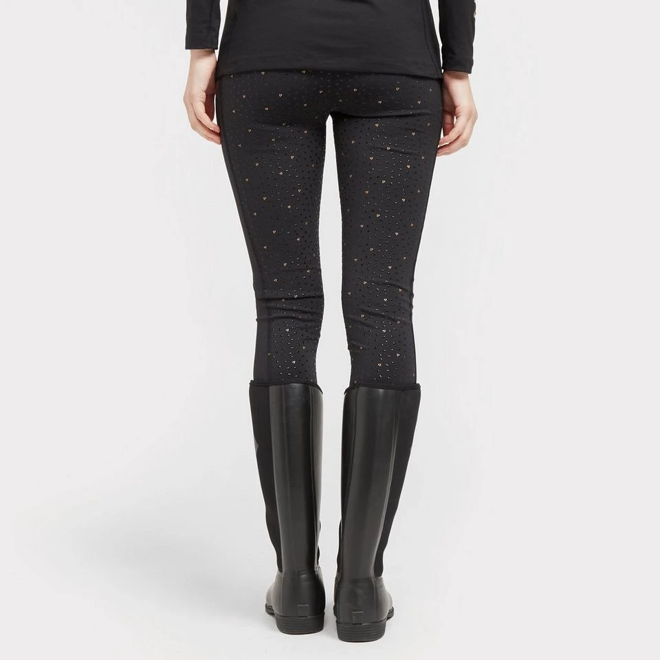 Ladies Team Riding Tights Black 4 Ladies Team Riding Tights Black - Image 2
