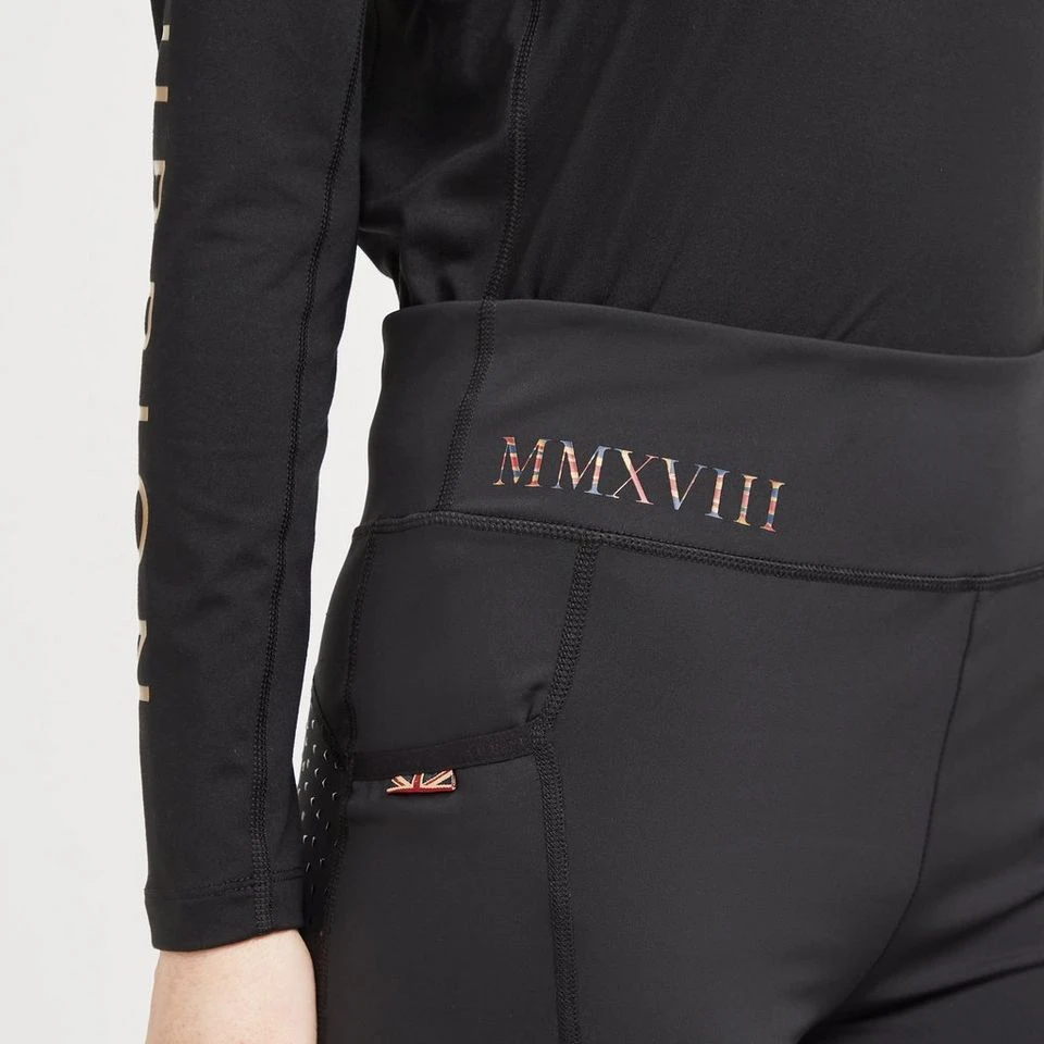 Ladies Team Riding Tights Black 6 Ladies Team Riding Tights Black - Image 4