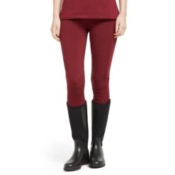 Ladies Team Riding Tights Burgundy -Horse Riding Equipment Store go 517302 z