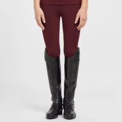 Childs Team Riding Tights Burgundy