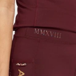 Childs Team Riding Tights Burgundy -Horse Riding Equipment Store go 517305 e