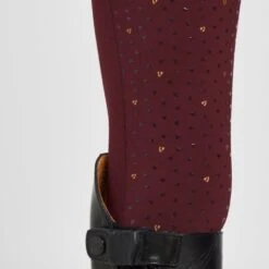 Childs Team Riding Tights Burgundy -Horse Riding Equipment Store go 517305 g