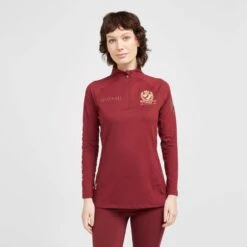 Ladies Team Long Sleeve Base Layer Burgundy