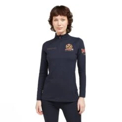 Ladies Team Long Sleeve Base Layer Navy -Horse Riding Equipment Store go 517316 z