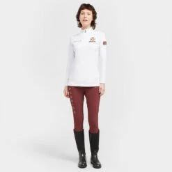 Ladies Team Long Sleeve Base Layer White -Horse Riding Equipment Store go 517317 c