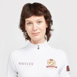 Ladies Team Long Sleeve Base Layer White -Horse Riding Equipment Store go 517317 e