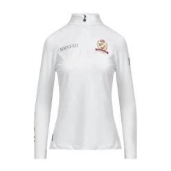 Ladies Team Long Sleeve Base Layer White -Horse Riding Equipment Store go 517317 u