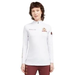 Ladies Team Long Sleeve Base Layer White -Horse Riding Equipment Store go 517317 z