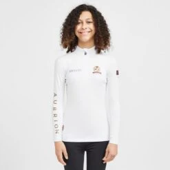 Horse Riding Equipment Store 8 Childs Team Long Sleeve Base Layer White