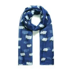 Sheep Print Scarf Navy -Horse Riding Equipment Store go 524089 z