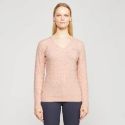Classy Cable Pullover Blush Mel