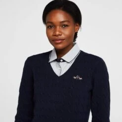 Classy Cable Pullover Navy 12 Classy Cable Pullover Navy -Horse Riding Equipment Store go 526487 d