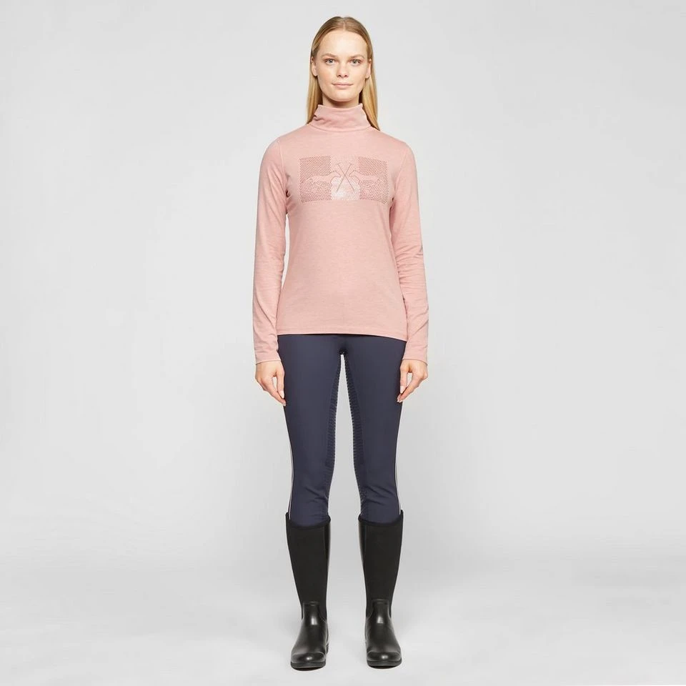 Ladies Cecile Long Sleeve Top Blush Melange 5 Ladies Cecile Long Sleeve Top Blush Melange - Image 3