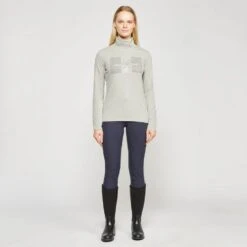 Ladies Cecile Long Sleeve Top Grey Heather 10 Ladies Cecile Long Sleeve Top Grey Heather -Horse Riding Equipment Store go 526493 c