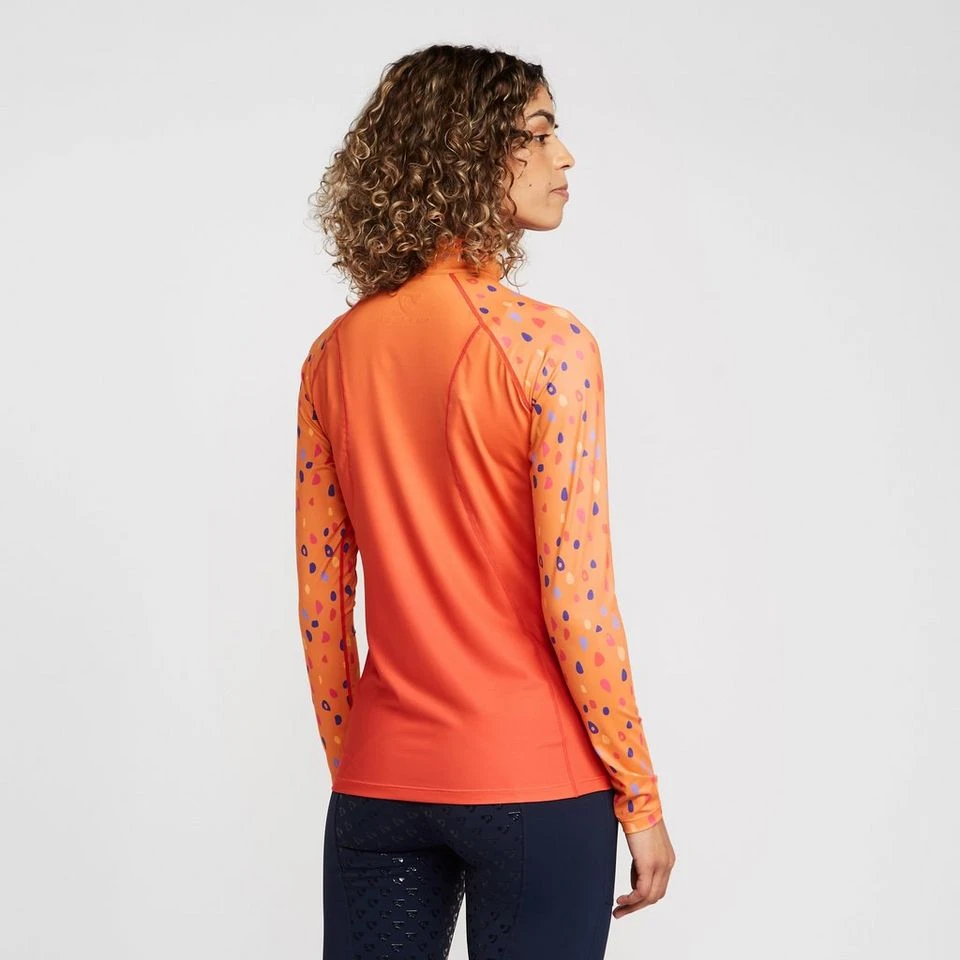 Womens Hyde Park Cross Country Shirt Orange Spot 4 Womens Hyde Park Cross Country Shirt Orange Spot - Image 2