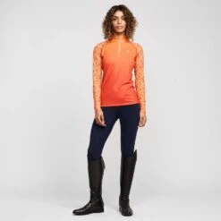 Womens Hyde Park Cross Country Shirt Orange Spot 13 Womens Hyde Park Cross Country Shirt Orange Spot -Horse Riding Equipment Store go 575383 c