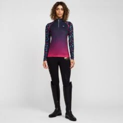 Womens Hyde Park Cross Country Shirt Pink Spot -Horse Riding Equipment Store go 575384 c