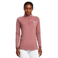 Womens Newbury Long Sleeve Base Layer Dusky Pink 19 Womens Newbury Long Sleeve Base Layer Dusky Pink -Horse Riding Equipment Store go 575385 z