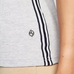 Womens Lia Sleeveless Polo Shirt Grey Heather 13 Womens Lia Sleeveless Polo Shirt Grey Heather -Horse Riding Equipment Store go 577057 e