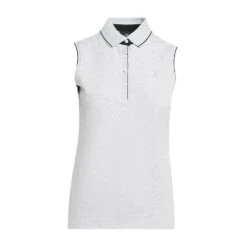 Womens Lia Sleeveless Polo Shirt Grey Heather 14 Womens Lia Sleeveless Polo Shirt Grey Heather -Horse Riding Equipment Store go 577057 u