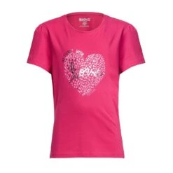 Regatta Childs Bosley V T-Shirt Pink Fusion -Horse Riding Equipment Store go 577279 u