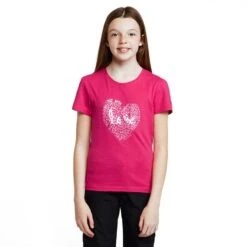 Regatta Childs Bosley V T-Shirt Pink Fusion -Horse Riding Equipment Store go 577279 z