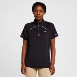 Weatherbeeta Womens Victoria Premium Short Sleeve Top Black