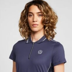 Women’s Lurex Trim Polo Shirt 12 Women’s Lurex Trim Polo Shirt -Horse Riding Equipment Store go 591808 d