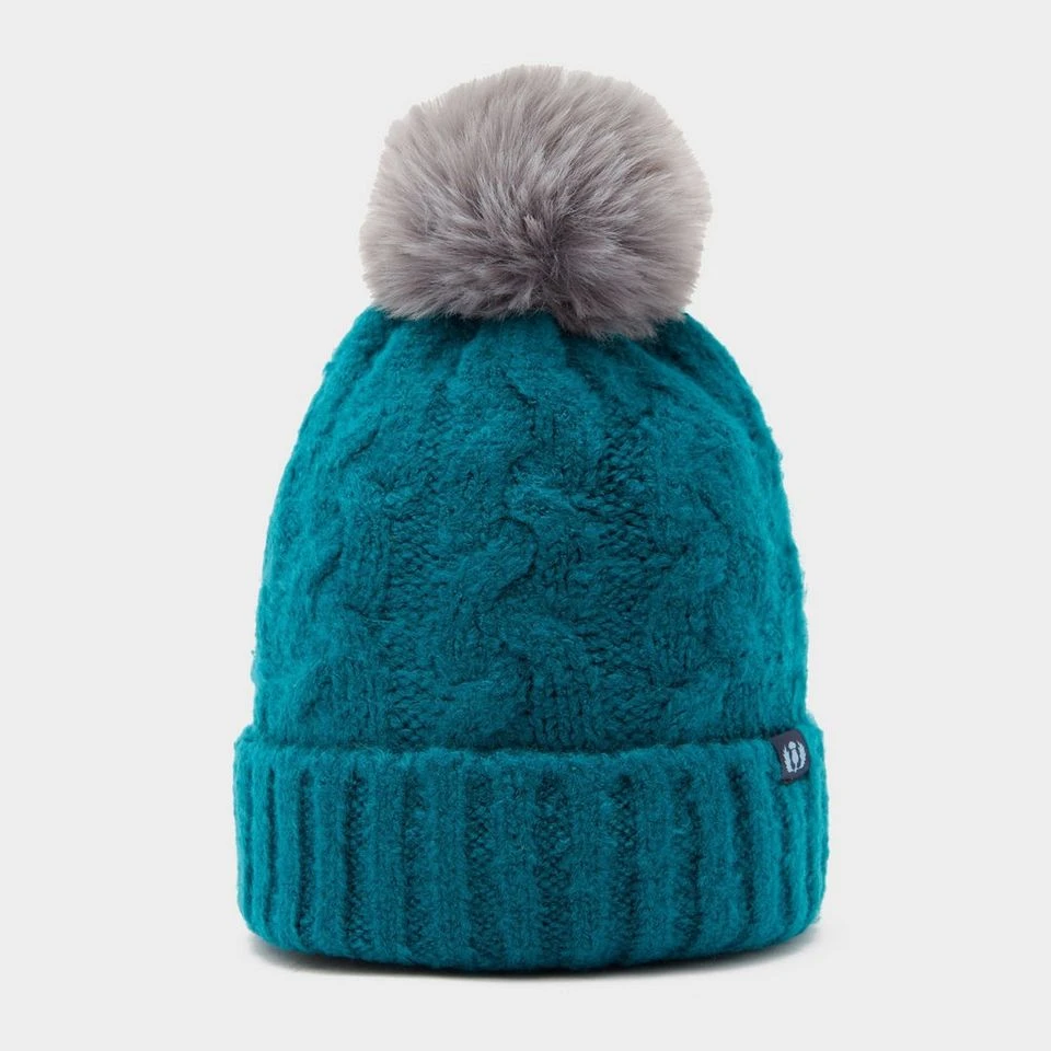 Chunky Knit Bobble Hat In Ocean Blue 3 Chunky Knit Bobble Hat In Ocean Blue